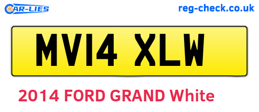 MV14XLW are the vehicle registration plates.