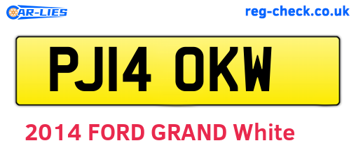 PJ14OKW are the vehicle registration plates.