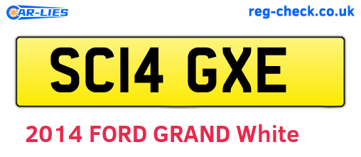 SC14GXE are the vehicle registration plates.