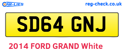 SD64GNJ are the vehicle registration plates.