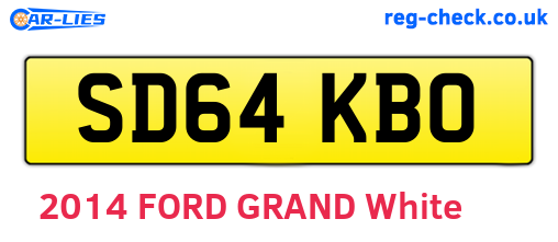 SD64KBO are the vehicle registration plates.