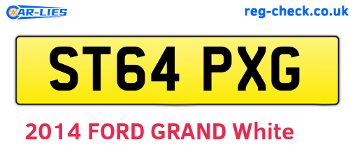 ST64PXG are the vehicle registration plates.