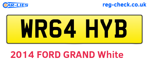 WR64HYB are the vehicle registration plates.