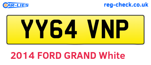 YY64VNP are the vehicle registration plates.