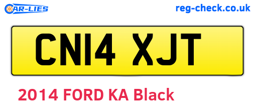 CN14XJT are the vehicle registration plates.