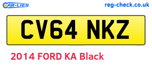 CV64NKZ are the vehicle registration plates.