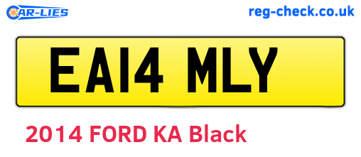 EA14MLY are the vehicle registration plates.