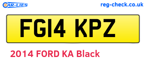 FG14KPZ are the vehicle registration plates.