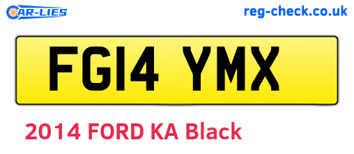 FG14YMX are the vehicle registration plates.