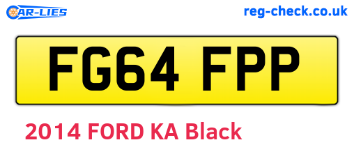 FG64FPP are the vehicle registration plates.