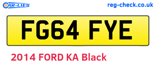 FG64FYE are the vehicle registration plates.