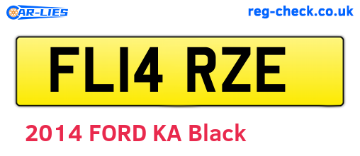 FL14RZE are the vehicle registration plates.