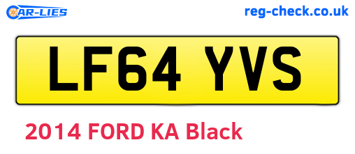 LF64YVS are the vehicle registration plates.
