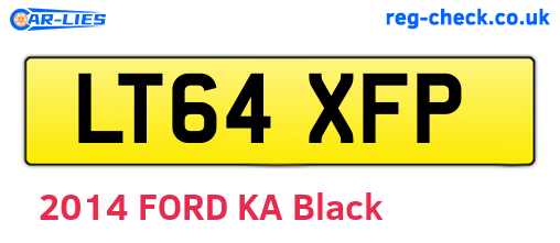 LT64XFP are the vehicle registration plates.