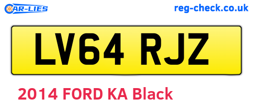 LV64RJZ are the vehicle registration plates.