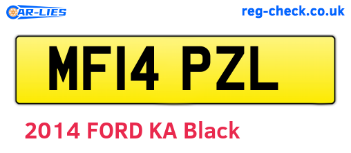 MF14PZL are the vehicle registration plates.