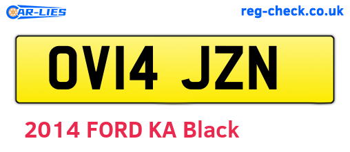 OV14JZN are the vehicle registration plates.