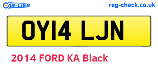 OY14LJN are the vehicle registration plates.