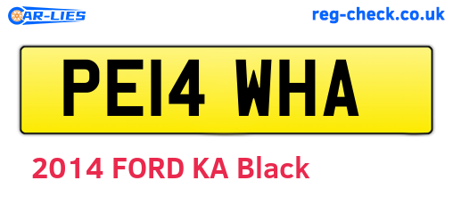 PE14WHA are the vehicle registration plates.