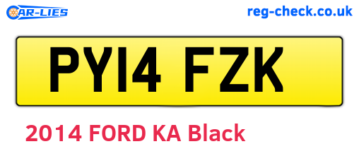 PY14FZK are the vehicle registration plates.