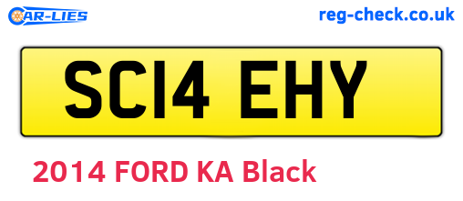 SC14EHY are the vehicle registration plates.