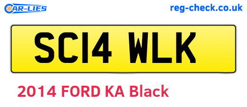 SC14WLK are the vehicle registration plates.