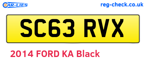 SC63RVX are the vehicle registration plates.