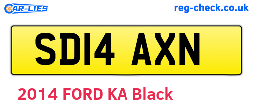 SD14AXN are the vehicle registration plates.
