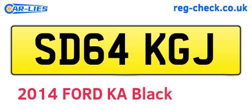 SD64KGJ are the vehicle registration plates.