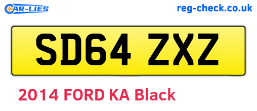 SD64ZXZ are the vehicle registration plates.