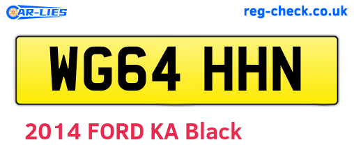 WG64HHN are the vehicle registration plates.