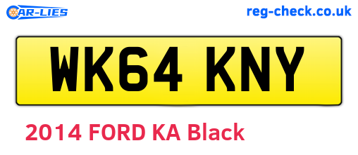 WK64KNY are the vehicle registration plates.
