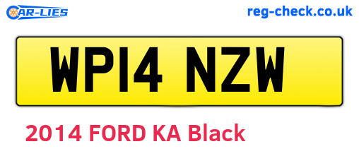 WP14NZW are the vehicle registration plates.