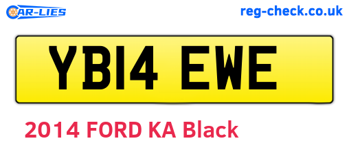 YB14EWE are the vehicle registration plates.