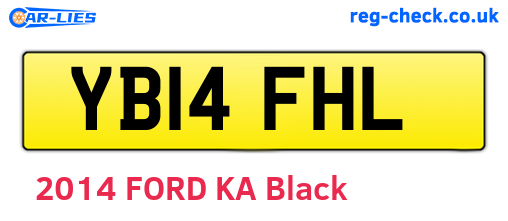 YB14FHL are the vehicle registration plates.