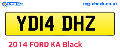 YD14DHZ are the vehicle registration plates.