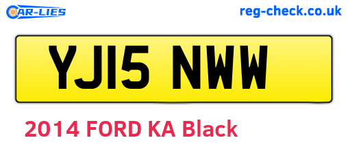 YJ15NWW are the vehicle registration plates.