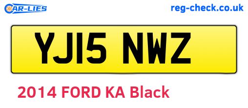 YJ15NWZ are the vehicle registration plates.