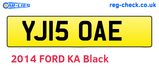 YJ15OAE are the vehicle registration plates.