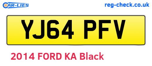 YJ64PFV are the vehicle registration plates.