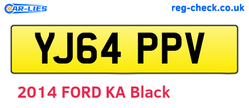 YJ64PPV are the vehicle registration plates.