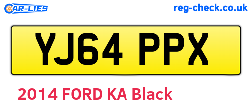 YJ64PPX are the vehicle registration plates.