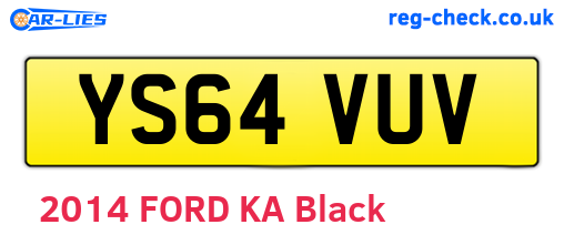 YS64VUV are the vehicle registration plates.