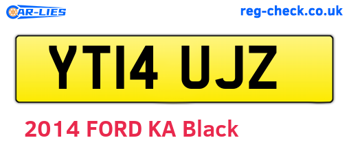 YT14UJZ are the vehicle registration plates.