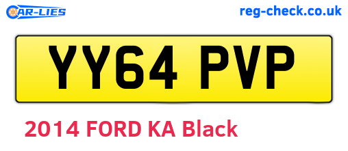 YY64PVP are the vehicle registration plates.