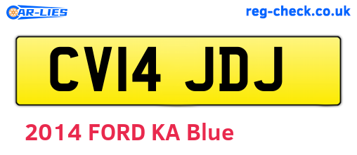 CV14JDJ are the vehicle registration plates.