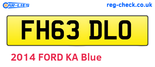 FH63DLO are the vehicle registration plates.