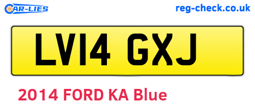 LV14GXJ are the vehicle registration plates.