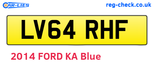 LV64RHF are the vehicle registration plates.