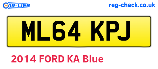 ML64KPJ are the vehicle registration plates.